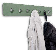 Garderobenleiste >Tilly< in grün, Metall - 70x10x3cm (BxHxT)