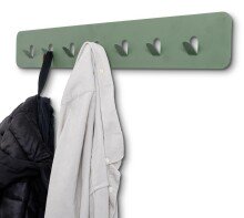 Garderobenleiste >Tilly< in grün, Metall - 70x10x3cm (BxHxT)