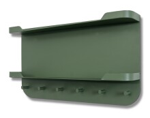 Wandgarderobe >Jil< in grün, Metall - 70x40x12cm (BxHxT)