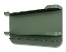 Wandgarderobe >Jil< in grün, Metall - 70x40x12cm (BxHxT)