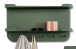 Wandgarderobe >Jil< in grün, Metall - 70x40x12cm (BxHxT)