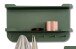 Wandgarderobe >Jil< in grün, Metall - 70x40x12cm (BxHxT)
