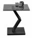 Beistelltisch >Tara< in schwarz, Metall/MDF/Glas - 56x59x56cm (BxHxT)