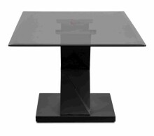 Couchtisch >Tara< in schwarz, Metalls/MDF/Glas - 122x46x61cm (BxHxT)