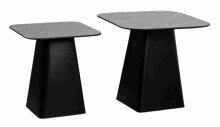 Satztisch >Lissi< (2er-Set) in schwarz, Metall - 50x46x50cm (BxHxT)