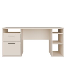 Schreibtisch >TEZAUR< in sandfarbig - 160x75,7x72cm...