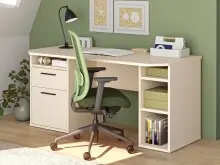 Schreibtisch >TEZAUR< in sandfarbig - 160x75,7x72cm...