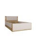 Bett >SQUERE< in Mauvella Eiche Dekor / Sand - 125,8x90x205,2cm (BxHxT)