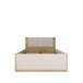 Bett >SQUERE< in Mauvella Eiche Dekor / Sand - 125,8x90x205,2cm (BxHxT)