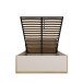 Bett >SQUERE< in Mauvella Eiche Dekor / Sand - 125,8x90x205,2cm (BxHxT)