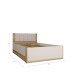 Bett >SQUERE< in Mauvella Eiche Dekor / Sand - 125,8x90x205,2cm (BxHxT)