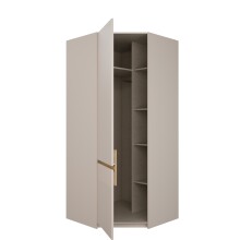 Eckkleiderschrank >SQUERE< Mauvella Eiche Dekor / Sand - 88,5x197,4x88,5 (BxHxT)