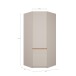 Eckkleiderschrank >SQUERE< Mauvella Eiche Dekor / Sand - 88,5x197,4x88,5 (BxHxT)