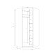 Eckkleiderschrank >SQUERE< Mauvella Eiche Dekor / Sand - 88,5x197,4x88,5 (BxHxT)