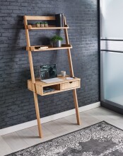 Regal-Schreibtisch >Max< in Eiche, Massivholz -...