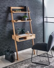 Regal-Schreibtisch >Max< in Eiche, Massivholz - 69x170x48cm (BxHxT)