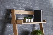 Regal-Schreibtisch >Max< in Eiche, Massivholz - 69x170x48cm (BxHxT)