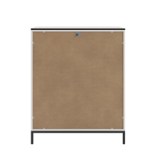 Kommode >soul< in Pastellweiß - Metall schwarz matt - 90x110,6x40cm (BxHxT)