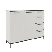 Sideboard >soul< in Pastellweiß - Metall...