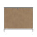 Sideboard >soul< in Pastellweiß - Metall schwarz matt - 135x110,6x40cm (BxHxT)