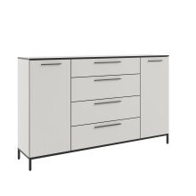Sideboard >soul< in Pastellweiß - Metall...