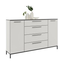 Sideboard >soul< in Pastellweiß - Metall...