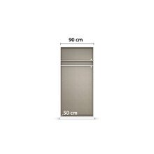 Eckkleiderschrank >Butte< in Eiche Artisan Dekor / grau - 221x197x176 (BxHxT)