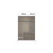 Eckkleiderschrank >Butte< in Eiche Artisan Dekor / grau - 221x197x176 (BxHxT)