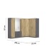Eckkleiderschrank >Butte< in Eiche Artisan Dekor / grau - 266x197x176 (BxHxT)
