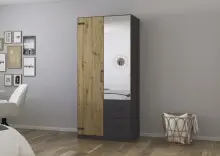 Drehtürenschrank >Butte< in Eiche Artisan...