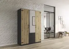 Drehtürenschrank >Butte< in Eiche Artisan...