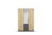 Drehtürenschrank >Butte< in Eiche Artisan Dekor / grau - 136x197x54 (BxHxT)