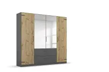 Drehtürenschrank >Butte< in Eiche Artisan...