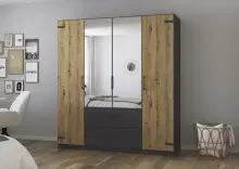 Drehtürenschrank >Butte< in Eiche Artisan...