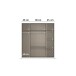 Drehtürenschrank >Butte< in Eiche Artisan Dekor / grau - 181x197x54 (BxHxT)