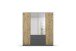 Drehtürenschrank >Butte< in Eiche Artisan Dekor / grau - 181x197x54 (BxHxT)