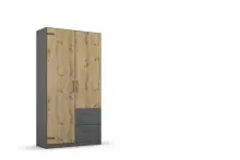 Drehtürenschrank >Butte< in Eiche Artisan...