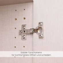 Drehtürenschrank >Butte< in Eiche Artisan Dekor / grau - 91x197x55 (BxHxT)