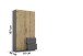 Drehtürenschrank >Butte< in Eiche Artisan Dekor / grau - 91x197x55 (BxHxT)