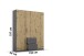 Drehtürenschrank >Butte< in Eiche Artisan Dekor / grau - 136x197x55 (BxHxT)