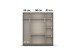 Drehtürenschrank >Butte< in Eiche Artisan Dekor / grau - 181x197x55 (BxHxT)