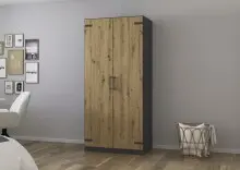Drehtürenschrank >Butte< in Eiche Artisan...