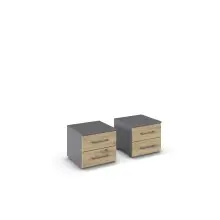 Nachtkommode >Butte< (2er-Set) in Eiche Artisan /...