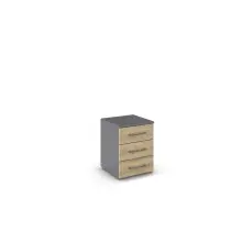 Nachtkommode >Butte< in Eiche Artisan / grau...
