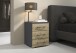 Nachtkommode >Butte< in Eiche Artisan / grau metallic - 40x52x40 (BxHxT)