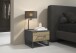 Nachtkommode >Butte< (2er-Set) in Eiche Artisan / grau - 40x34x42 (BxHxT)