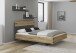 Bett >Butte< in grau metallic / Eiche Artisan Dekor - 145x101x207 (BxHxT)