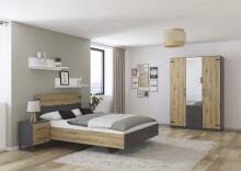 Schlafzimmer-Set >Butte< (3-teilig) in grau...