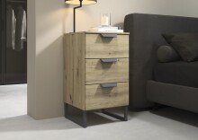 Nachtkommode >Aditio Box< in Eiche Artisan Dekor -...