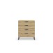 Schubkastenkommode >Aditio Box< in Eiche Artisan Dekor - 80x92x44 (BxHxT)